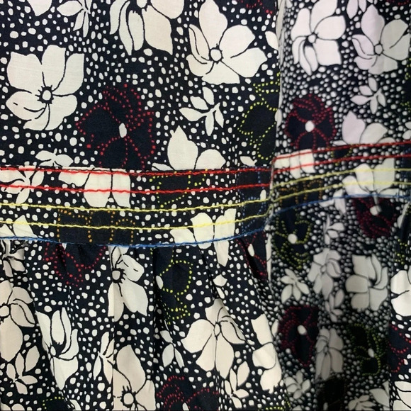 WARM Dress Big Love Floral Tiered Tie Shoulder Maxi Dress Size S Black - Picture 4 of 14